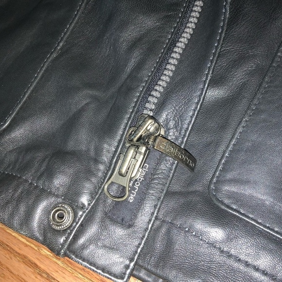 Vintage Liz Claiborne Black Lamb Leather Heavyweight Jacket Size XL Thinsulate - Picture 11 of 14